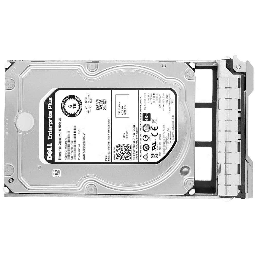 P96TY EQL DELL HDD 6TB 7.2K SAS 12G 3.5" LFF FOR DELL EQUALLOGIC